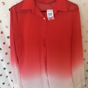 Ombré button down shirt